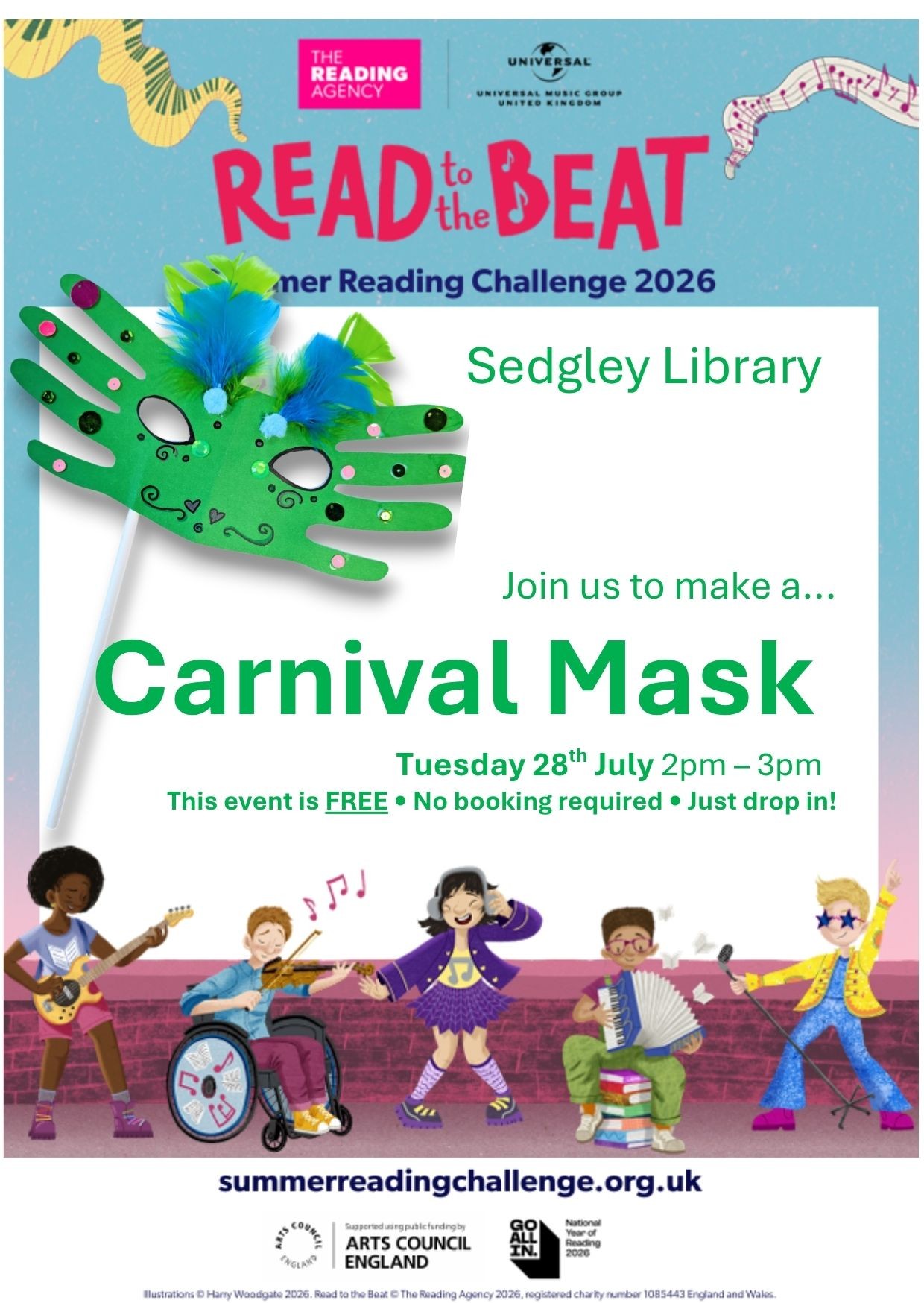 Sedgley Library - Summer Reading Challenge: Carnival Mask